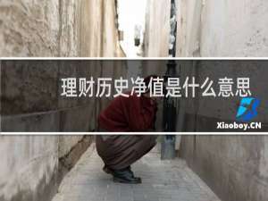 理财历史净值是什么意思