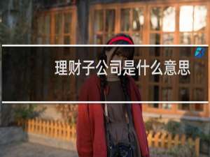 理财子公司是什么意思