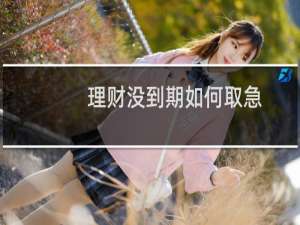理财没到期如何取急