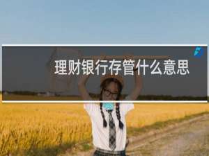 理财银行存管什么意思