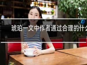 琥珀一文中作者通过合理的什么