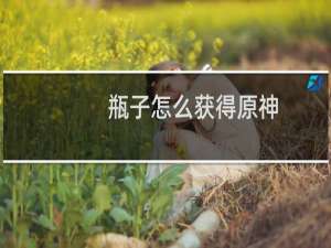 瓶子怎么获得原神
