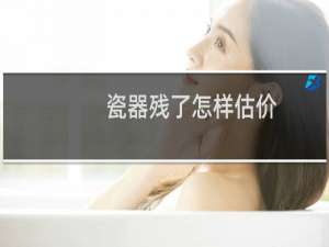 瓷器残了怎样估价