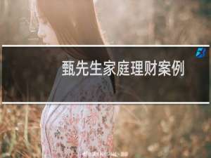 甄先生家庭理财案例