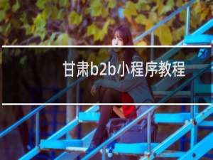 甘肃b2b小程序教程
