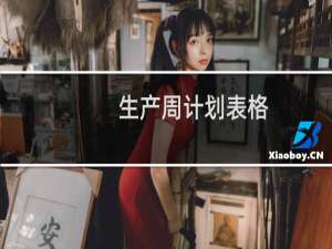 生产周计划表格
