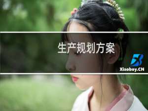 生产规划方案