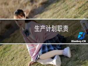 生产计划职责