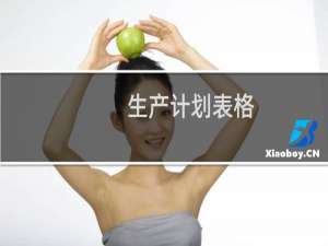 生产计划表格