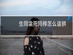 生同衾死同椁怎么读拼音（生同衾死同椁的意思）