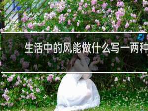 生活中的风能做什么写一两种情况可以怎么写