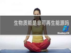 生物质能是非可再生能源吗