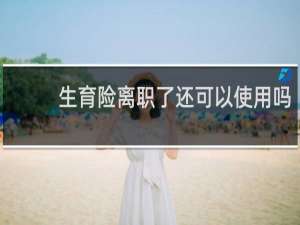 生育险离职了还可以使用吗