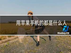 用苹果手机的都是什么人