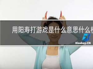 用阳寿打游戏是什么意思什么梗