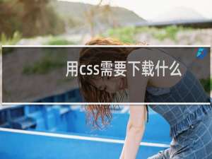 用css需要下载什么