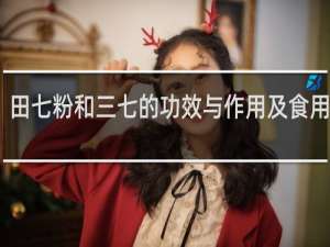 田七粉和三七的功效与作用及食用方法