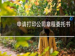 申请打印公司章程委托书