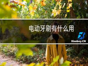电动牙刷有什么用