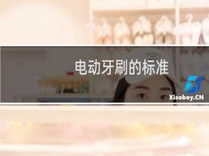 电动牙刷的标准