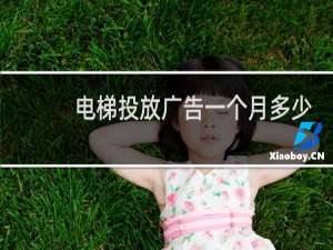 电梯投放广告一个月多少钱