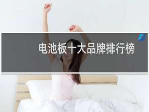 电池板十大品牌排行榜
