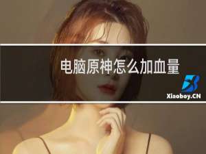 电脑原神怎么加血量