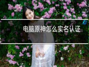 电脑原神怎么实名认证