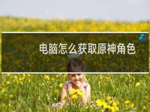 电脑怎么获取原神角色