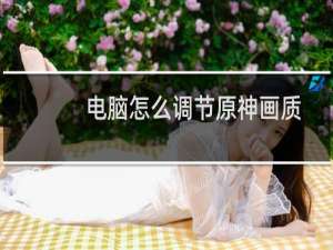电脑怎么调节原神画质