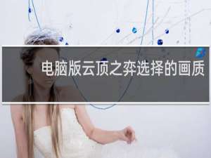 电脑版云顶之弈选择的画质