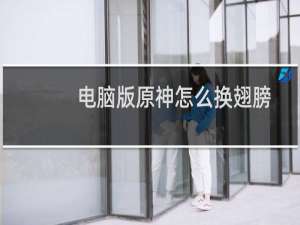 电脑版原神怎么换翅膀