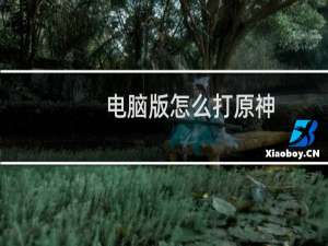 电脑版怎么打原神
