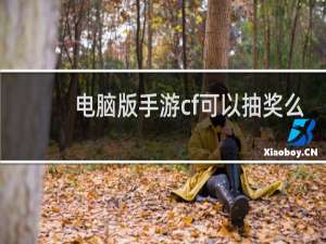 电脑版手游cf可以抽奖么