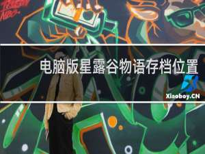 电脑版星露谷物语存档位置