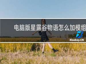 电脑版星露谷物语怎么加模组