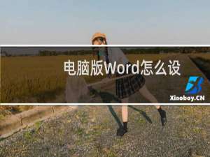 电脑版Word怎么设置手动双面打印