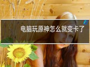 电脑玩原神怎么就变卡了