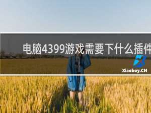 电脑4399游戏需要下什么插件