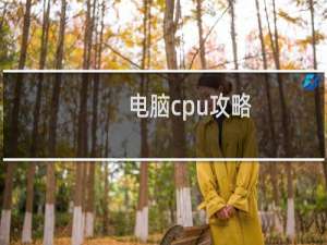 电脑cpu攻略