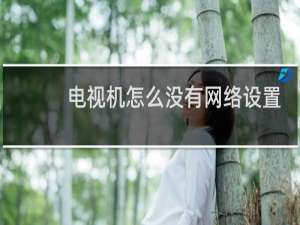 电视机怎么没有网络设置