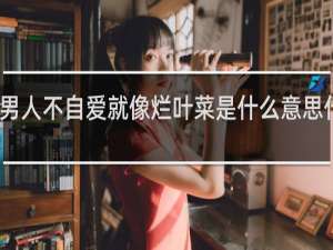 男人不自爱就像烂叶菜是什么意思什么梗
