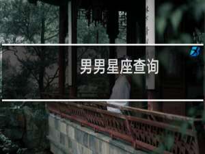 男男星座查询