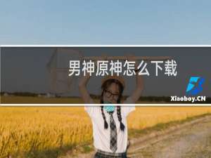 男神原神怎么下载