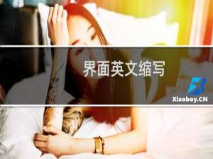 界面英文缩写（界面英文）