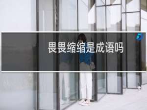 畏畏缩缩是成语吗