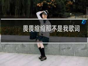 畏畏缩缩那不是我歌词