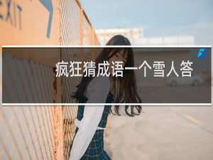 疯狂猜成语一个雪人答案