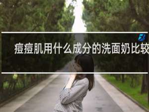 痘痘肌用什么成分的洗面奶比较好