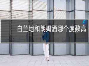 白兰地和朗姆酒哪个度数高
